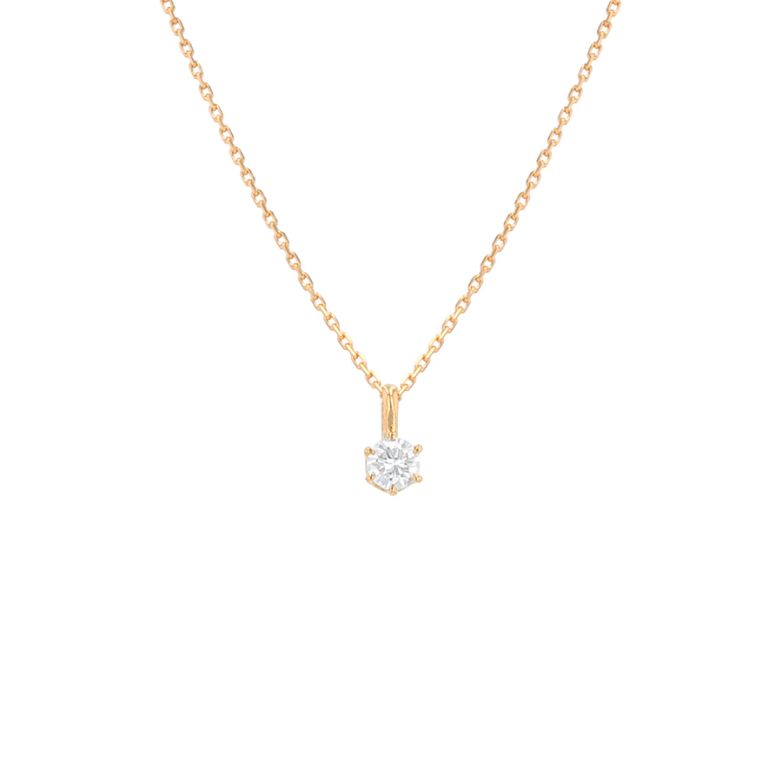 Collier diamant 0.49 carat or jaune 3.35g Comme neuf -  reconditionné disponible sur Gemme Les Bijoux